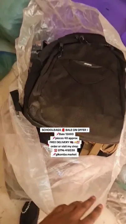 Schoolbags: see inside the bale